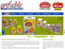 Tablet Screenshot of fablefoodproduct.com